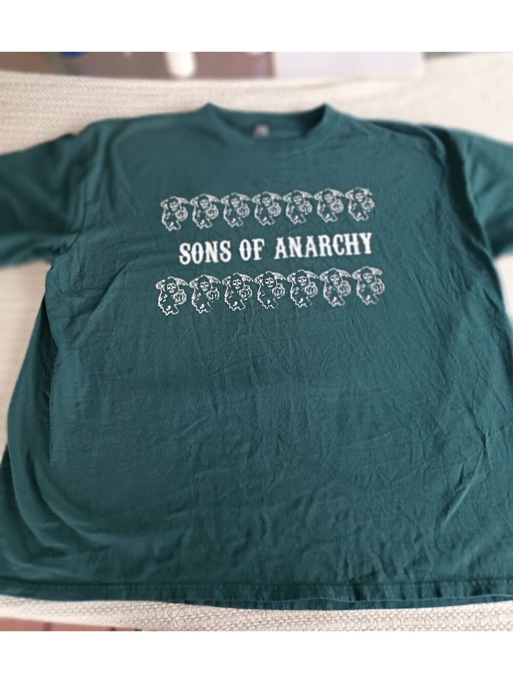 Zinc Sons of Anarchy Graphic T-Shirt 3XL Green Cotton